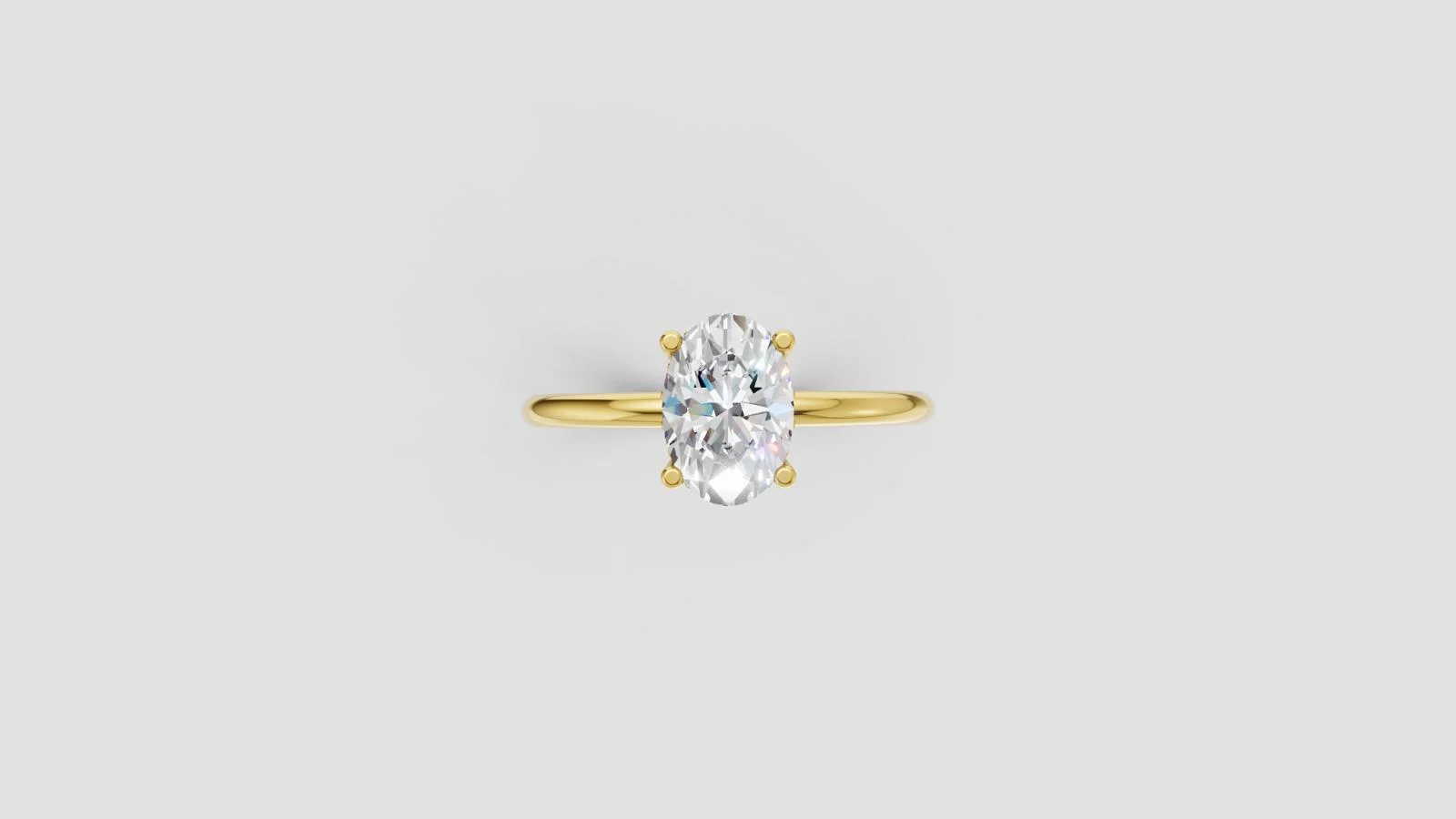 Cathedral diamond oval – Laboratorijski dijamanti - Slika 2