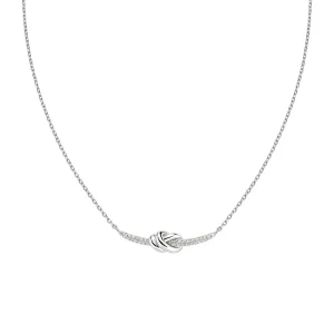 Love Knot ogrlica od mesinga sa cirkonima OTCLNOAMBZ