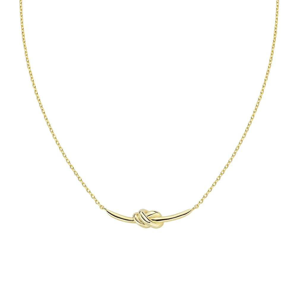 Love Knot pozlaćena ogrlica od mesinga OTCLNOAMG