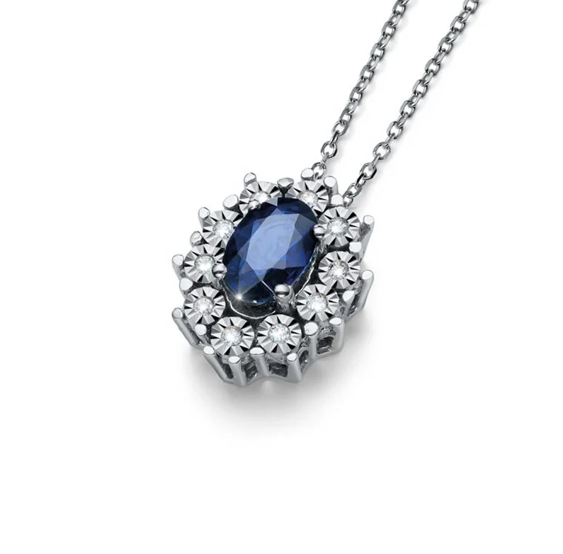 P39 18kt Modri safir & DIA