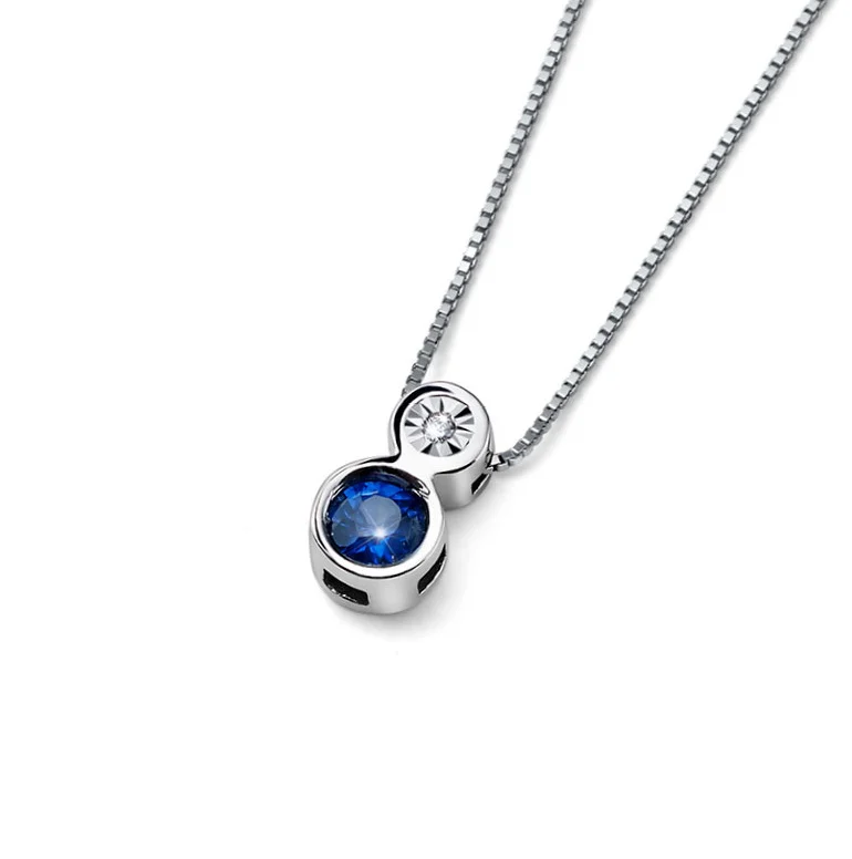 P45 18kt Modri safir & DIA